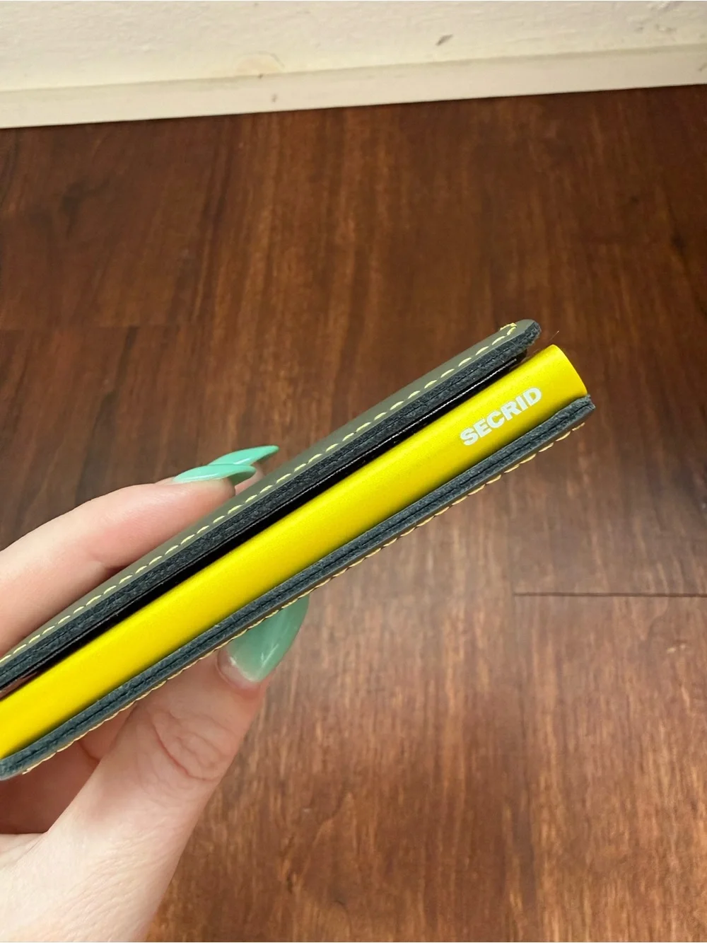Secrid Secure Slim Wallet - Olive Green/Yellow